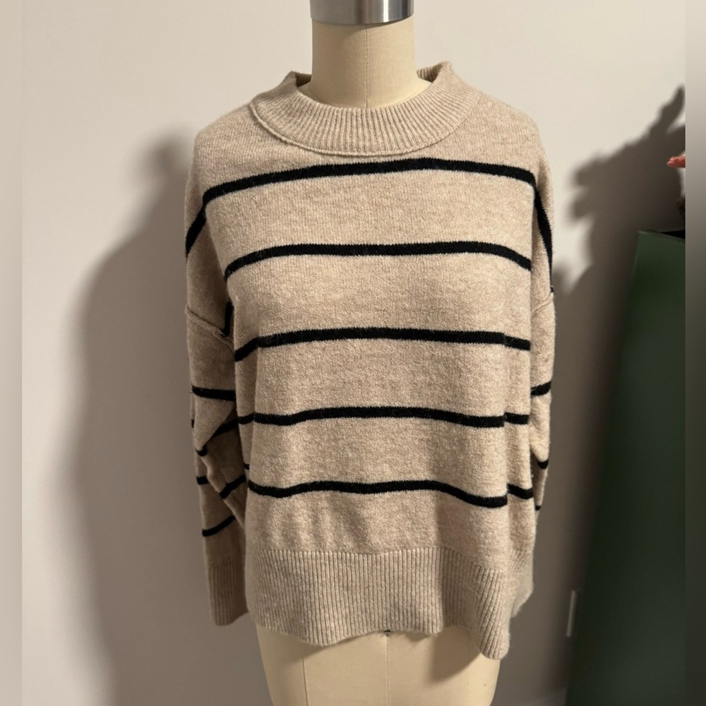 Oversized Striped Sweater Size Medium